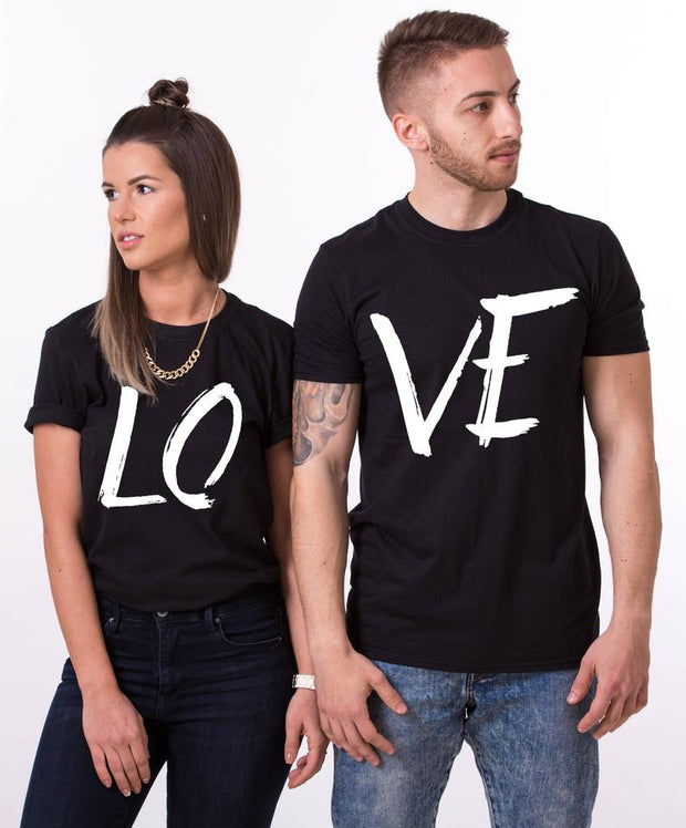 Couple Half Sleeve Round Neck T-Shirt - Love - Enthopia