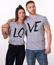 Couple Half Sleeve Round Neck T-Shirt - Love - Enthopia