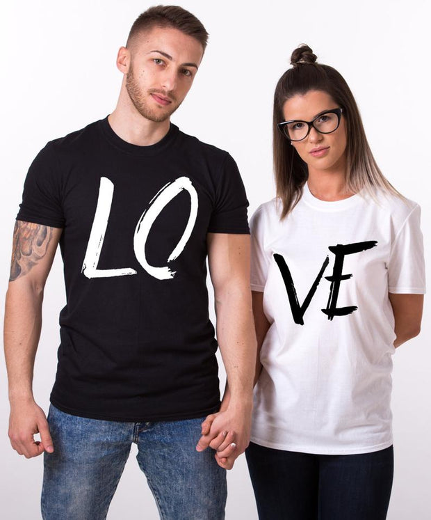 Couple Half Sleeve Round Neck T-Shirt - Love - Enthopia
