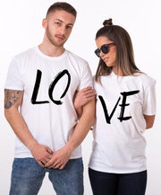 Couple Half Sleeve Round Neck T-Shirt - Love - Enthopia