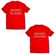 Couple Half Sleeve Round Neck T-Shirt - Money Maker - Enthopia