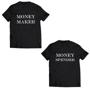 Couple Half Sleeve Round Neck T-Shirt - Money Maker - Enthopia