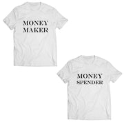 Couple Half Sleeve Round Neck T-Shirt - Money Maker - Enthopia