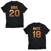 Couple Half Sleeve Round Neck T-Shirt - Soul Mate - Enthopia