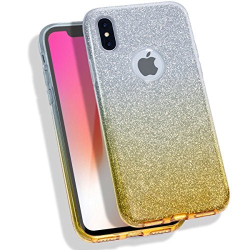 Glitter Silicone Slim Back Case Cover for Apple iPhone 8 with hole - Enthopia