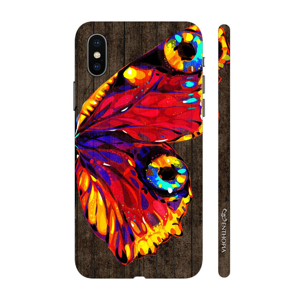 Hardshell Phone Case - Butterfly on a Brown Wall - Enthopia
