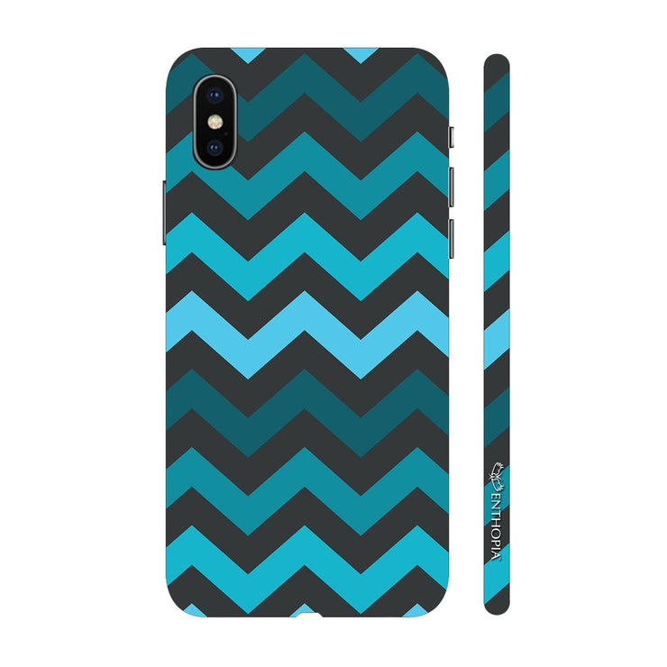 Hardshell Phone Case - Chevron Blues - Enthopia