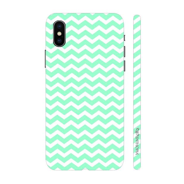 Hardshell Phone Case - Chevron Mint - Enthopia