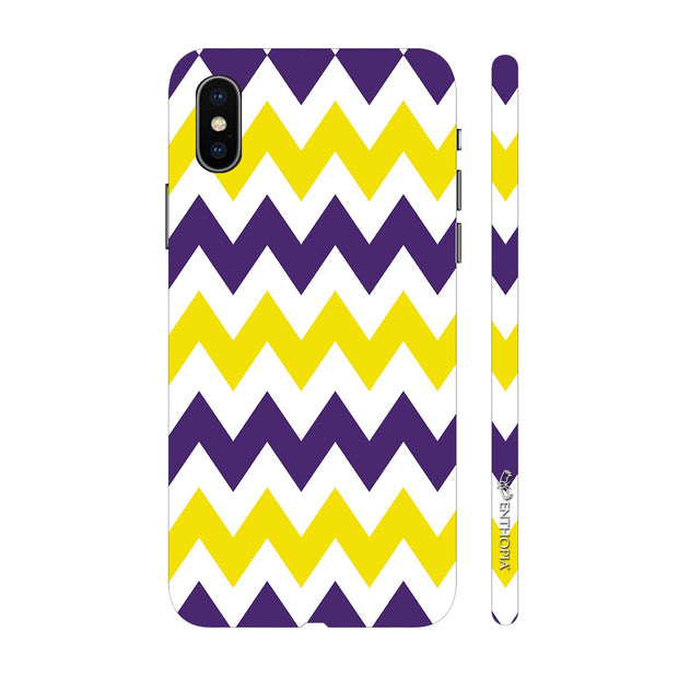 Hardshell Phone Case - Chevron Yellow And Purple - Enthopia