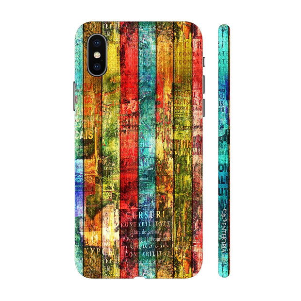 Hardshell Phone Case - Colour Wooden Grunge - Enthopia