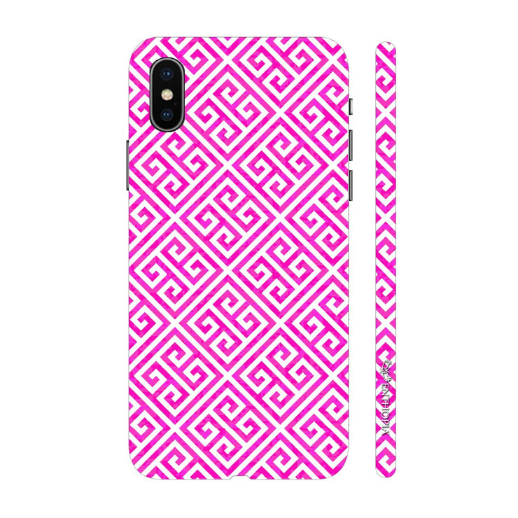 Hardshell Phone Case - Pink Greecian Pattern - Enthopia