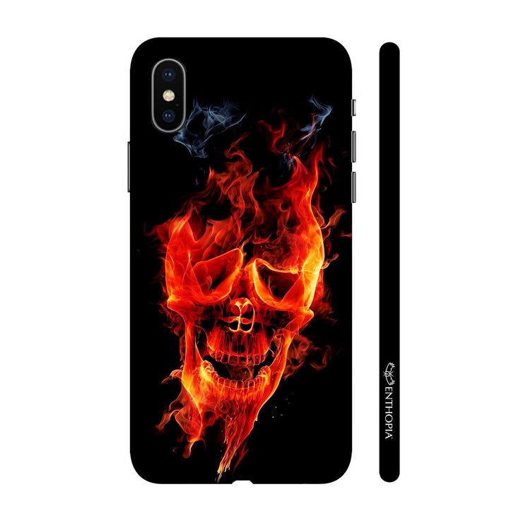 Hardshell Phone Case - Skull on Fire - Enthopia