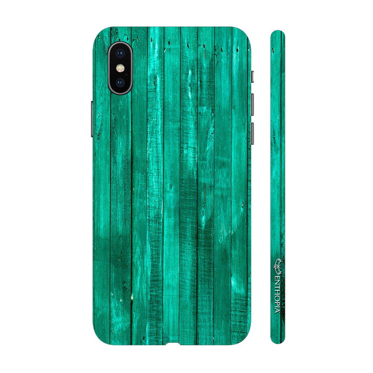 Hardshell Phone Case - Turquoise Wood - Enthopia