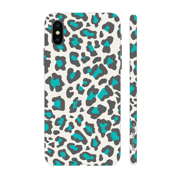Hardshell Phone Case - White & Blue Cheetah - Enthopia