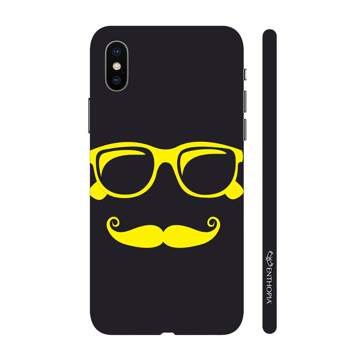 Hardshell Phone Case - Yellow Moustache - Enthopia