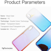 IPhone X Gradient Back Cover (Blue) - Enthopia