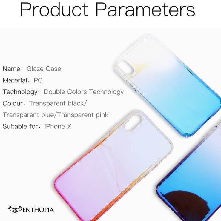 IPhone X Gradient Back Cover (Blue) - Enthopia