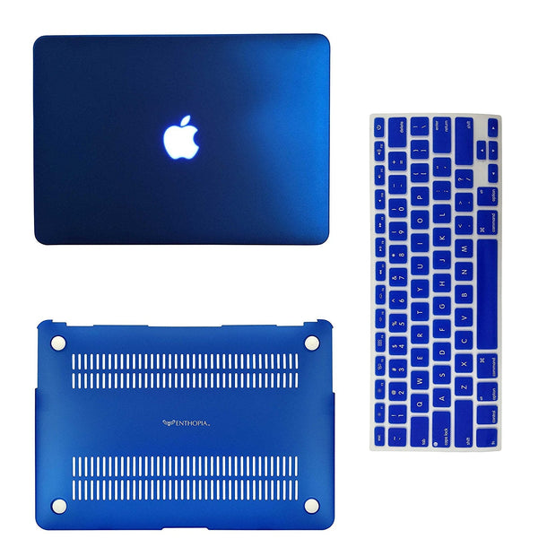 Macbook Air 13" (A1369/A1466) - with Keyboard Guard (Blue with Logo Hole) - Enthopia