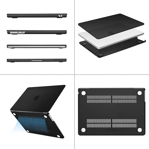 Macbook Air 13.6 inch Hard Case - Black - Enthopia