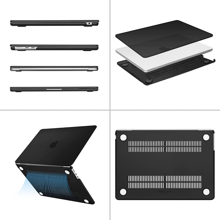 Macbook Air 13.6 inch Hard Case - Black - Enthopia