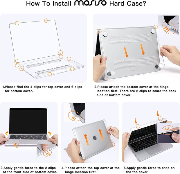 Macbook Air 13.6 inch Hard Case - Transparent - Enthopia
