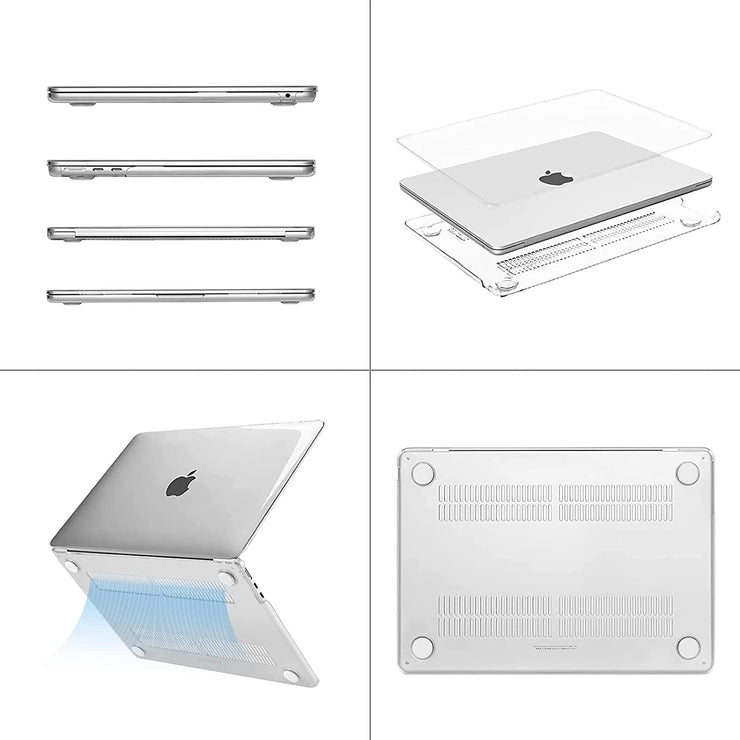 Macbook Air 13.6 inch Hard Case - Transparent - Enthopia