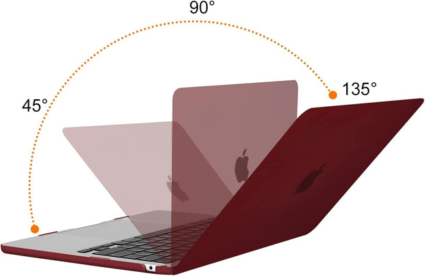 Macbook Air 13.6 inch Hard Case - Wine Red - Enthopia