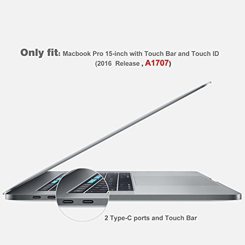 Macbook Pro 15" (A1707) - with Keyboard Guard (Black with Logo Hole) - Enthopia