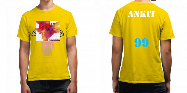 Personalised Men's Round Neck Half Sleeves Tshirt - Enthopia