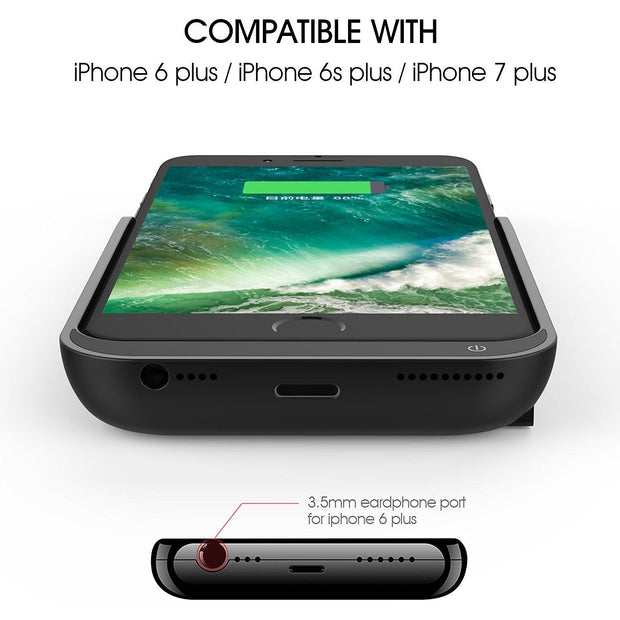 Power Bank Case for iPhone 8 Plus / 7 Plus / 6 Plus / 6S Plus - 8000 mAh - Enthopia
