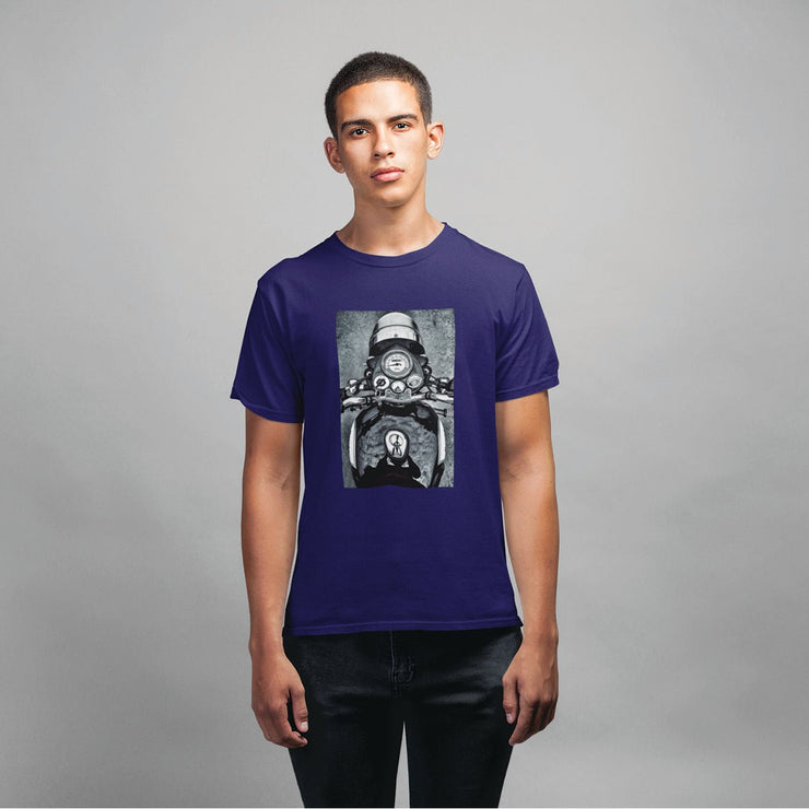 Royal Enfield Design 5 Mens Half Sleeves Round Neck - Enthopia