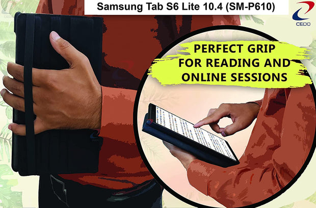 Samsung Tab S6 Lite 10.4 SM-P610/P615 (2020) Rotating Faux Leather Case - Enthopia
