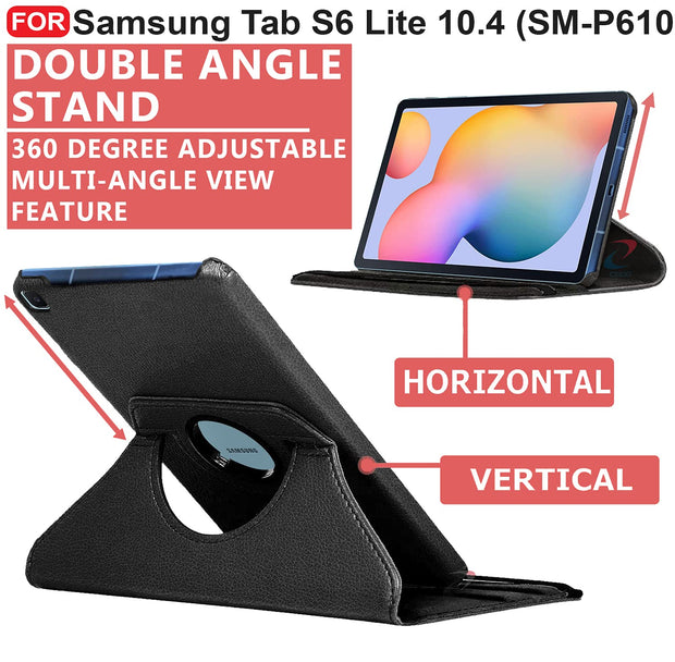 Samsung Tab S6 Lite 10.4 SM-P610/P615 (2020) Rotating Faux Leather Case - Enthopia