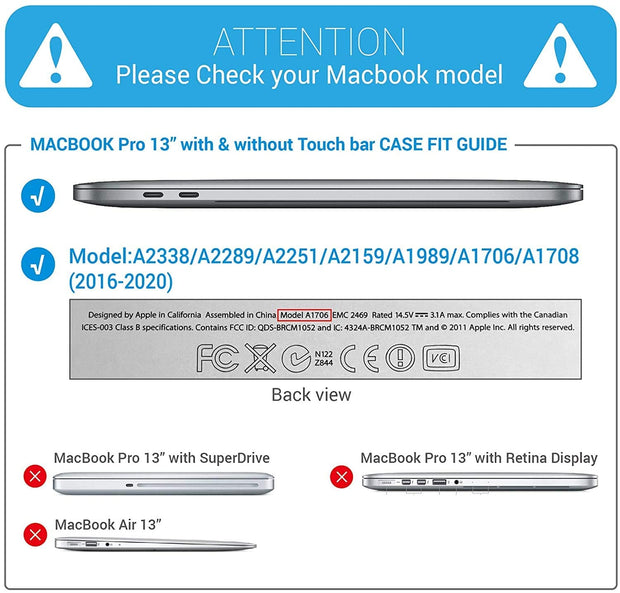 Screen Guard for MacBook Pro 13" - A2338 M1 A2289 A2251 A2159 A1989 A1706 A1708 (2016-2021) - Enthopia