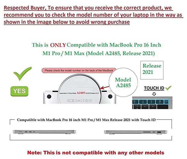 Screen Guard MacBook Pro 16.2 Inch A2485, Release 2021-22 Screen Protector - Enthopia