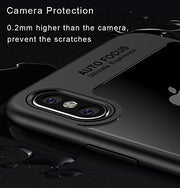 Transparent Soft TPU Auto Focus Black Back Case Cover for Apple Iphone X - Enthopia