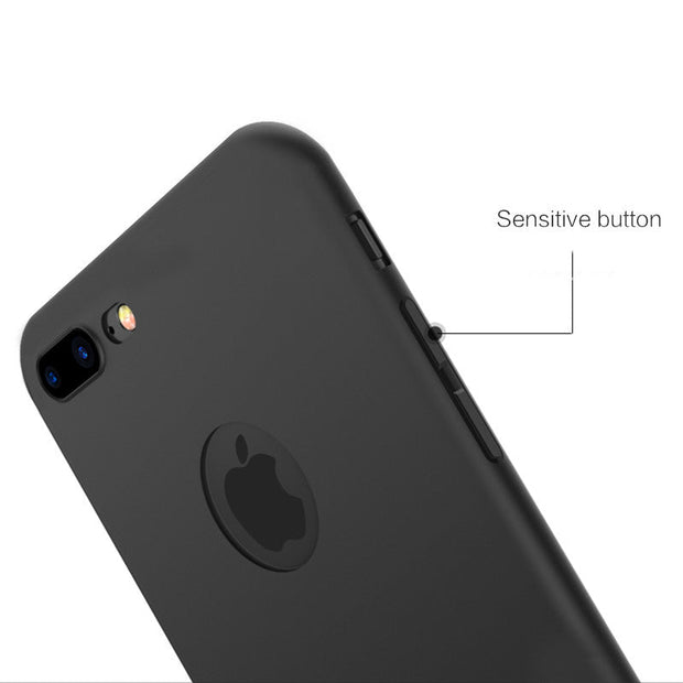Ultra Thin Black Silicone Cover for Apple Iphone 7 Plus - Enthopia