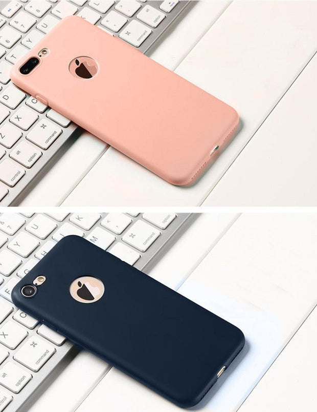 Ultra Thin Black Silicone Cover for Apple Iphone 7 Plus - Enthopia