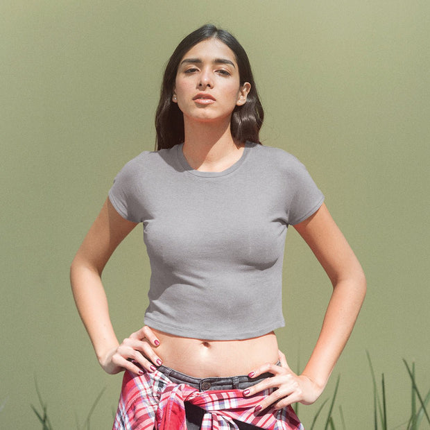 Womens Crop Top-Plain - Enthopia