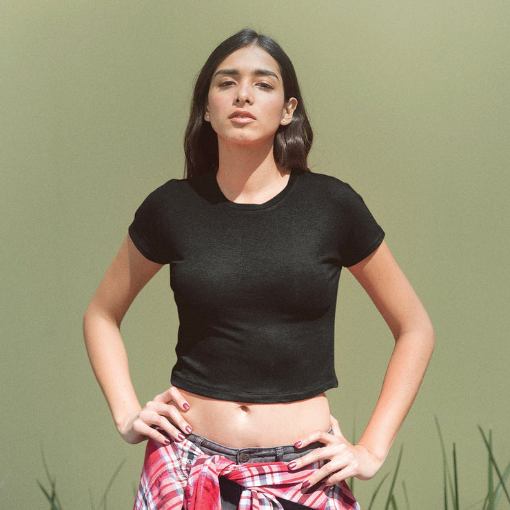 Womens Crop Top-Plain - Enthopia