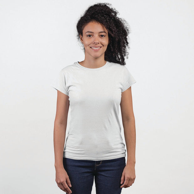 Womens Half Sleeves Round Neck-Plain - Enthopia