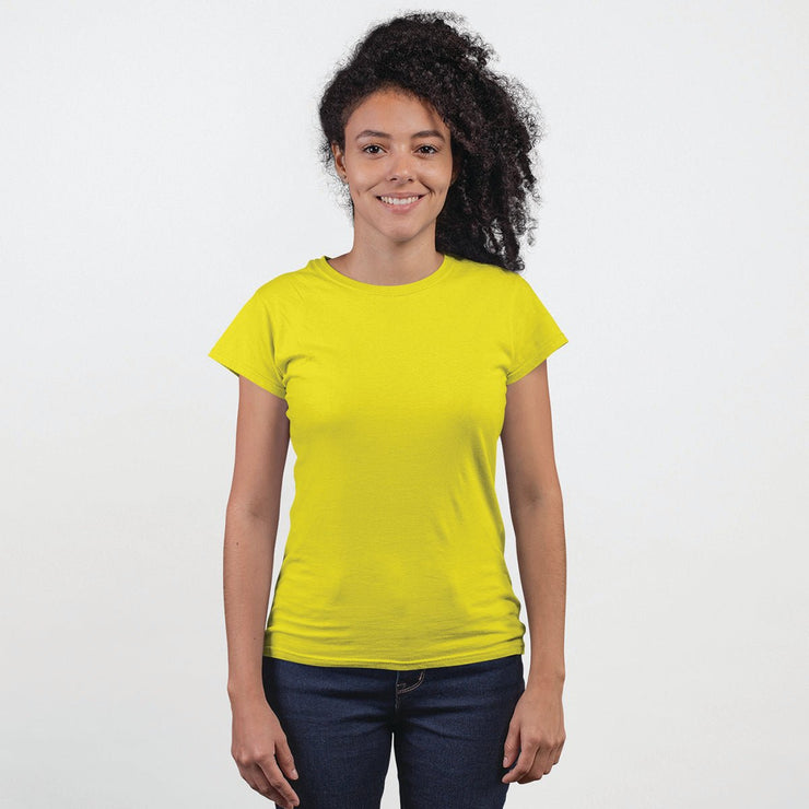 Womens Half Sleeves Round Neck-Plain - Enthopia