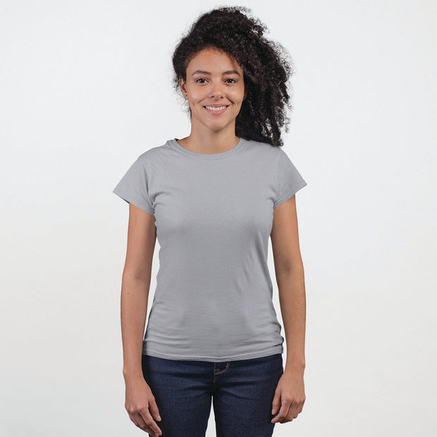 Womens Half Sleeves Round Neck-Plain - Enthopia