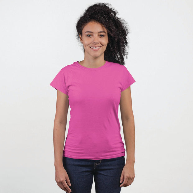 Womens Half Sleeves Round Neck-Plain - Enthopia