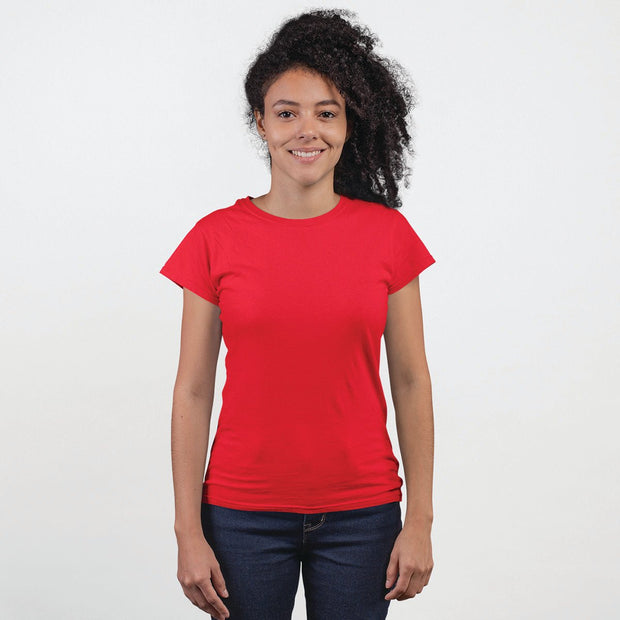 Womens Half Sleeves Round Neck-Plain - Enthopia